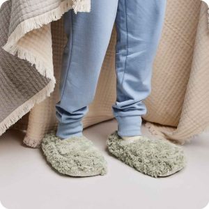 Curly Sage Green Slippers Warmies®